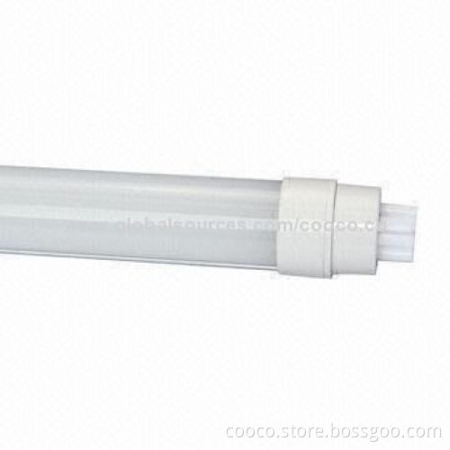 9W T8 LED Warm White Tube, >110lm/W High-efficiency, 90 Degrees Rotatable Lamp Base, CE/RoHS Mark